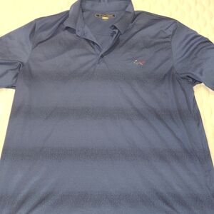 Greg Norman Men's Collared Polo Shirt Blue Navy Casual Size XXL